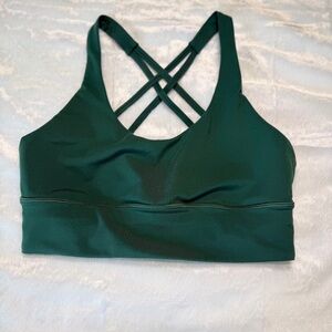 Kamo Fitness Medium Green Strappy Back Sports Bra